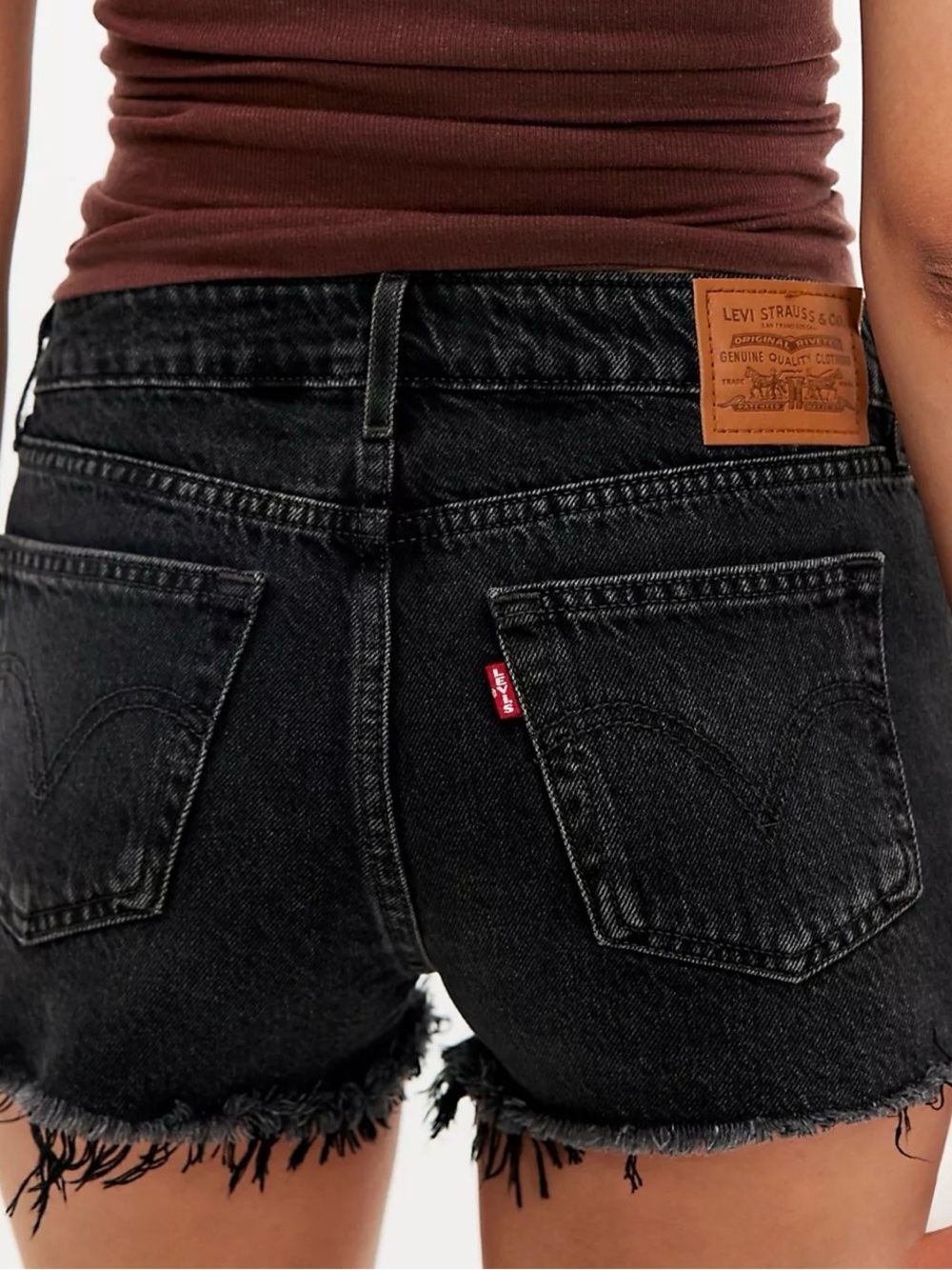 Levi's Women's Black Denim Cutoff Shorts sz 28